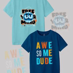 Codez Kids Blue Printed T-Shirt (Pack Of 2)-picture-21