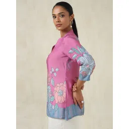 Soch Onion Pink Regular Fit Floral Print Tunic image 3