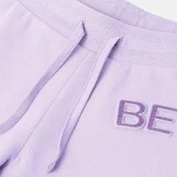 United Colors Of Benetton Purple Regular Fit Printed Trackpants image 3