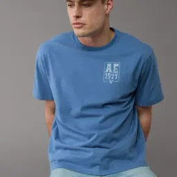 American Eagle Blue Regular Fit Printed T-Shirt-picture-26