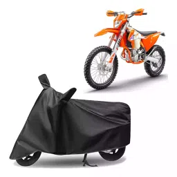 Auto Pearl Polyester Two Wheeler Cover for KTM 450 X (Grey)-picture-33