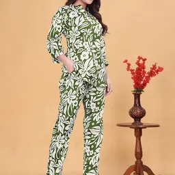 RUNAYA NX Floral Printed Tunic With Trousers Co-ord Set image 3