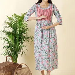Moda Rapido Floral Print Fit & Flare Maxi Dress image 1