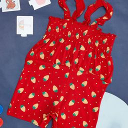 YU by Pantaloons Sleeveless Strawberry Printed Jumpsuit - Yellow-picture-17