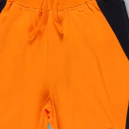 Kiddopanti Side Cut & Sew Placement Printed Shorts- Orange image 4