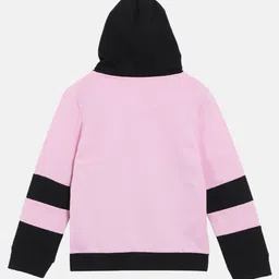 3PIN Set Of 2 Bonjour Text & Color Blocked Sweatshirts - Red & Pink image 4