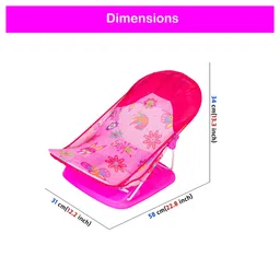 Safe-O-Kid Baby Bather Bath Chair Adjustable Washable Mesh Large Seat - Pink image 3