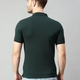 Cantabil Dark Green Regular Fit Polo T-Shirt image 2