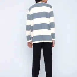 Lil Tomatoes Kids Multicolor Striped Full Sleeves T-Shirt with Pyjamas image 2