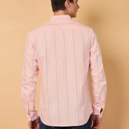 Wrangler Pink Cotton Regular Fit Striped Shirt image 2