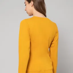 Cantabil Mustard Printed Pullover image 2