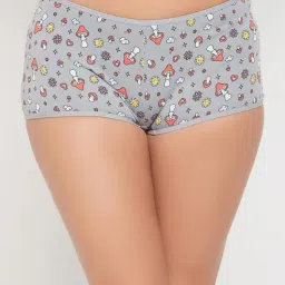 Clovia Grey Cotton Printed Boyshorts Panty-picture-22