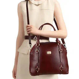 HiLEDER Brown Solid Medium Handbag image 2
