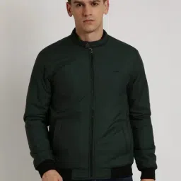 Peter England Green Regular Fit Jacket-image-1