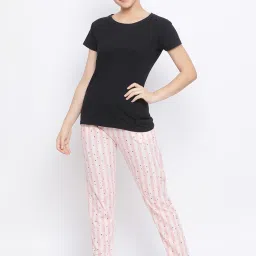 Kanvin Pink & White Printed Pyjamas image 5