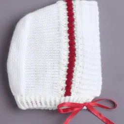 Bumzee Boys White & Maroon Regular Fit Sweater image 4