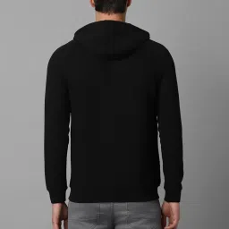Allen Solly Black Cotton Regular Fit Hooded Sweatshirt image 2