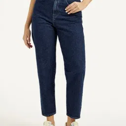 Levi's Dark Blue Cotton Loose Fit Jeans-image-18