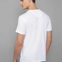 Louis Philippe Jeans White Cotton Slim Fit Printed T-Shirt image 2