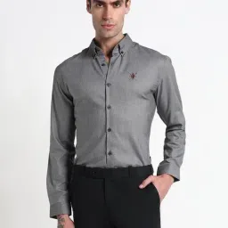 showoffff Showoff Grey Cotton Slim Fit Striped Shirt-picture-18