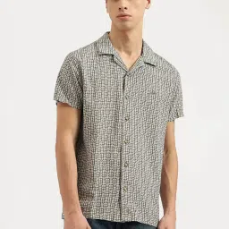 United Colors Of Benetton Grey Regular Fit Printed Shirt image 1