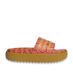 Adidas Women's ADILETTE Red Slides image 1