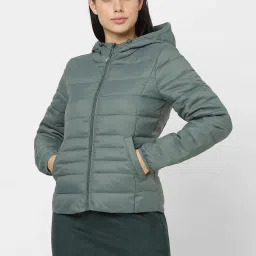 Vero Moda Dark Green Regular Fit Puffer Jacket image 2