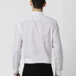 Peter England White Regular Fit Solid Formal Shirt image 2
