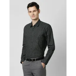 Peter England Green Regular Fit Printed Formal Shirt image 3