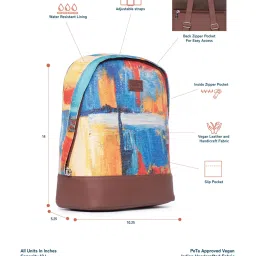 ZOUK Dome Daypack Multicolor Printed Printed Mini Backpack image 2