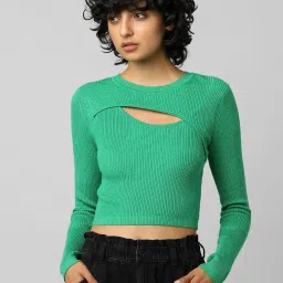 Only Green Round Neck Pullover image 1