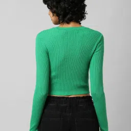 Only Green Round Neck Pullover image 2