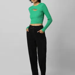 Only Green Round Neck Pullover image 4