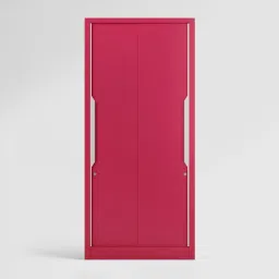 Godrej Interio Slide N Store Compact Plus 2-Door Steel Wardrobe, Tex Blush Red (1-Year Warranty, 1 Drawer) image 2
