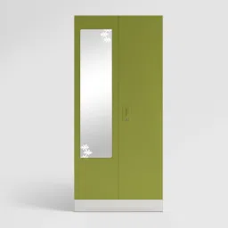 Godrej Interio Slimline 2-Door Steel Almirah, Tex Green Leaf (1-Year Warranty, 1 Locker) image 2