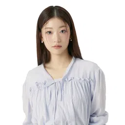 Roem Blue Frill Regular Fit Top image 1