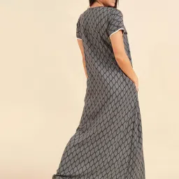 Sweet Dreams Navy Cotton Printed Night Gown image 2