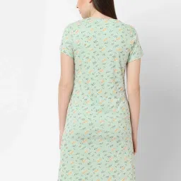 Sweet Dreams Green Cotton Printed Sleep Tee image 2