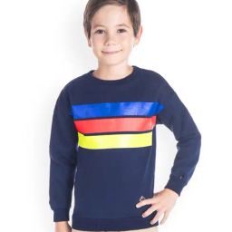 Cherry Crumble By Nitt Hyman Kids Navy Striped Sweatshirt-picture-47