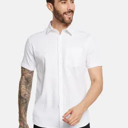Mettle White Cotton Regular Fit Shirt image 1