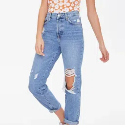 FOREVER 21 WOMEN MID WAIST MOM FIT REGULAR LENGTH JEANS-picture-34