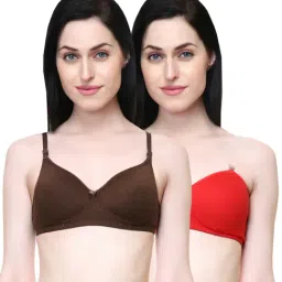 Lady Lyka Multicolor Non Wired Padded T-Shirt Bra (Pack Of 2)-picture-22