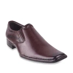 Mochi Men's Maroon Formal Slip-Ons-image-45