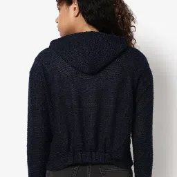 Campus Sutra Navy Regular Fit Hoodie image 2