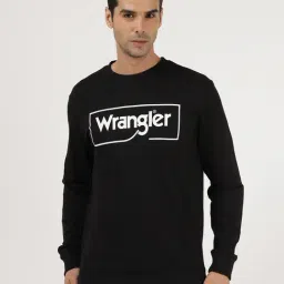 Wrangler Jet Black Regular Fit Printed SweatShirt-picture-19