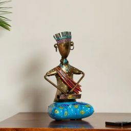 ExclusiveLane 'Gayak Folk Artist' Multicolor Iron Decorative Piece - Set of 1-picture-24
