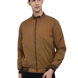 Cantabil Khaki Regular Fit Mock Collar Jacket-picture-46
