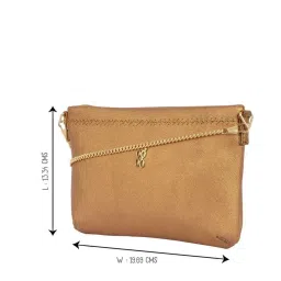 Baggit Brown Solid Clutch image 2