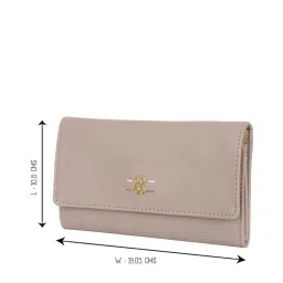 Baggit Purple Solid Tri-Fold Wallet for Women image 2
