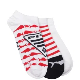 Columbia White Polyester Printed Socks Pack of 3 image 1